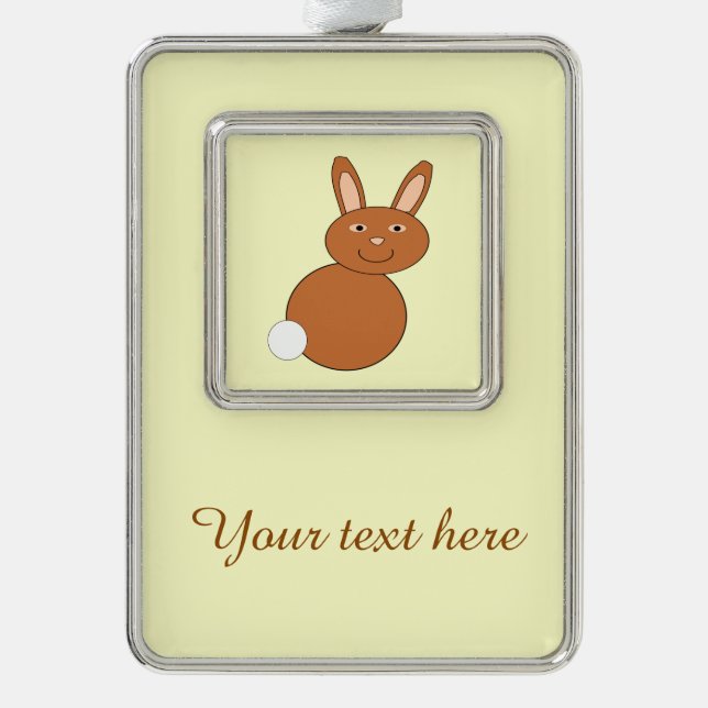 Happy Easter Bunny Personalised Ornament (Front)