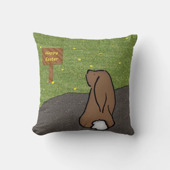 Happy Easter Bunny Pillow (Front)