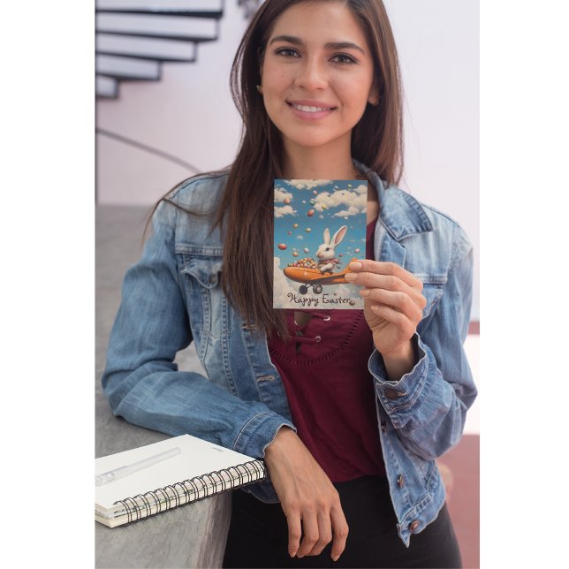 Happy Easter Bunny Pilot Aeroplane Invitation (Creator Uploaded)