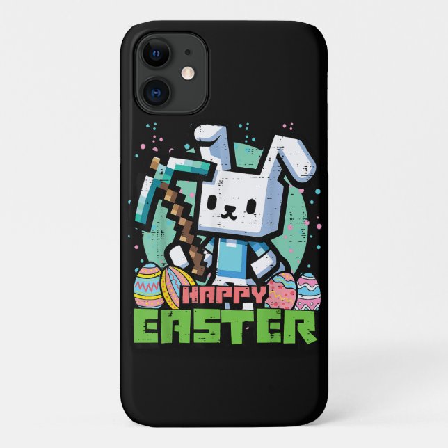 Happy Easter Bunny Pixel Game  Case-Mate iPhone Case (Back)