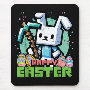 Happy Easter Bunny Pixel Game  Mouse Mat