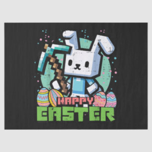 Happy Easter Bunny Pixel Game  Tissue Paper