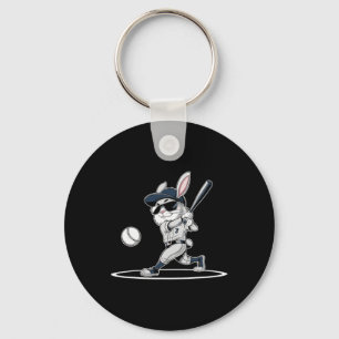 Happy Easter Bunny Playing Sell Easter Sport Boys Key Ring