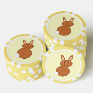 Happy Easter Bunny Poker Chips
