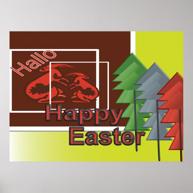 happy easter bunny poster (Front)