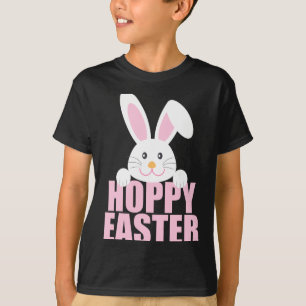 Happy Easter Bunny Pun Cute Pink Girls T Shirt