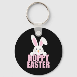 Happy Easter Bunny Pun Cute Pink Girls T Shirt Key Ring