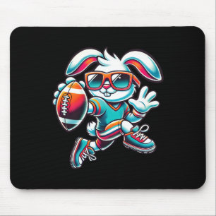 Happy Easter Bunny Quarterback Receiver Football B Mouse Mat