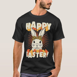 Happy Easter Bunny Rabbit Cheetah Leopard Print 2 T-Shirt