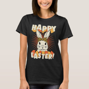 Happy Easter Bunny Rabbit Cheetah Leopard Print  2 T-Shirt