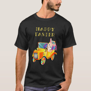 Happy Easter Bunny Rabbit Driving Car T-Shirt