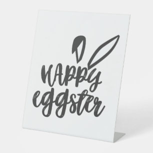 Happy Easter Bunny Rabbit Ears Funny Easter Day Wo Pedestal Sign