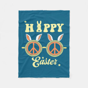 Happy Easter Bunny Rabbit Easter Day Egg Hunting Fleece Blanket