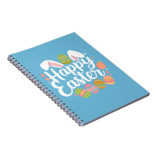 Happy Easter Bunny Rabbit Egg Holiday  Notebook
