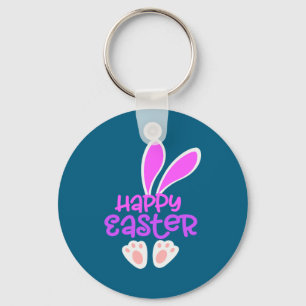 Happy Easter Bunny Rabbit Egg Hunt Cute Ears Girls Key Ring