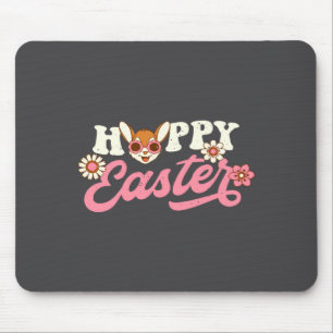 Happy Easter Bunny Rabbit Face Easter Day Mouse Mat