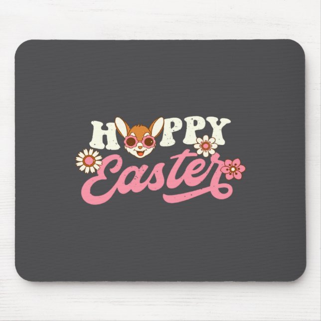 Happy Easter Bunny Rabbit Face Easter Day  Mouse Mat (Front)