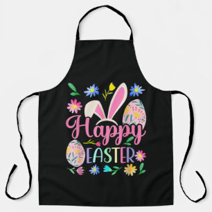 Happy Easter Bunny Rabbit Face Funny Apron