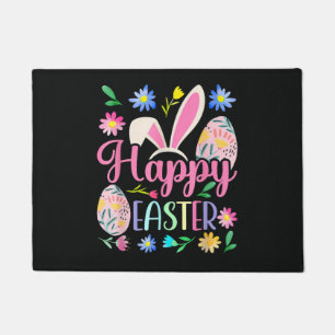Happy Easter Bunny Rabbit Face Funny Doormat
