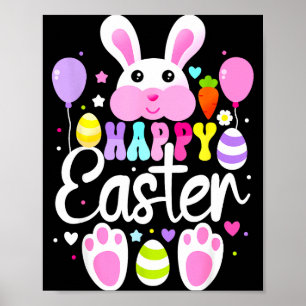 Happy Easter Bunny Rabbit Face Funny Easter Day To Poster