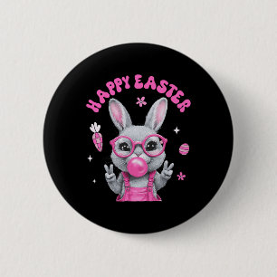 Happy Easter Bunny Rabbit Face Funny Easter Day Wo 6 Cm Round Badge