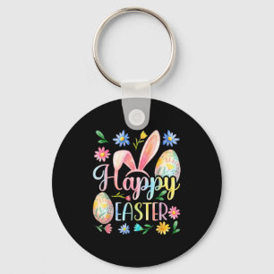 Happy Easter Bunny Rabbit Face Funny Easter Day Wo Key Ring