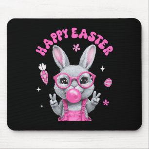 Happy Easter Bunny Rabbit Face Funny Easter Day Wo Mouse Mat