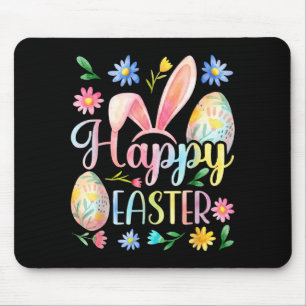 Happy Easter Bunny Rabbit Face Funny Easter Day Wo Mouse Mat