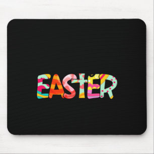 Happy Easter Bunny Rabbit Face Funny Easter Day Wo Mouse Mat