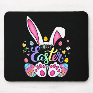 Happy Easter Bunny Rabbit Face Funny Easter Day Wo Mouse Mat