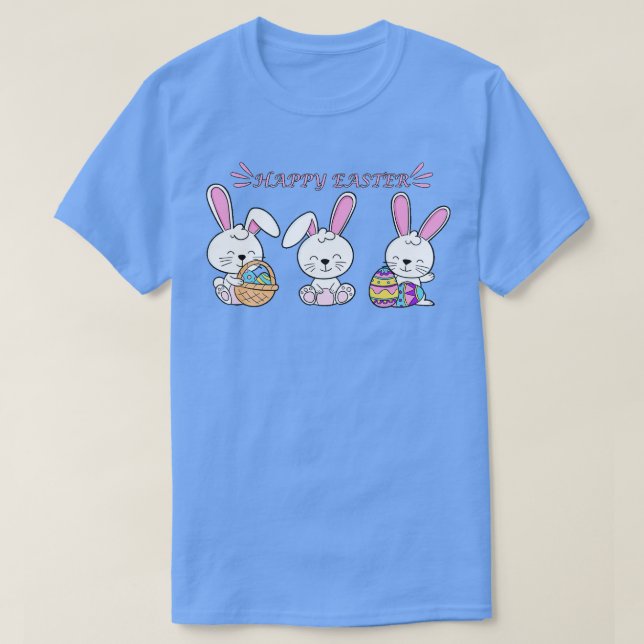 Happy Easter Bunny Rabbit Face Funny Easter Day Wo T-Shirt (Design Front)