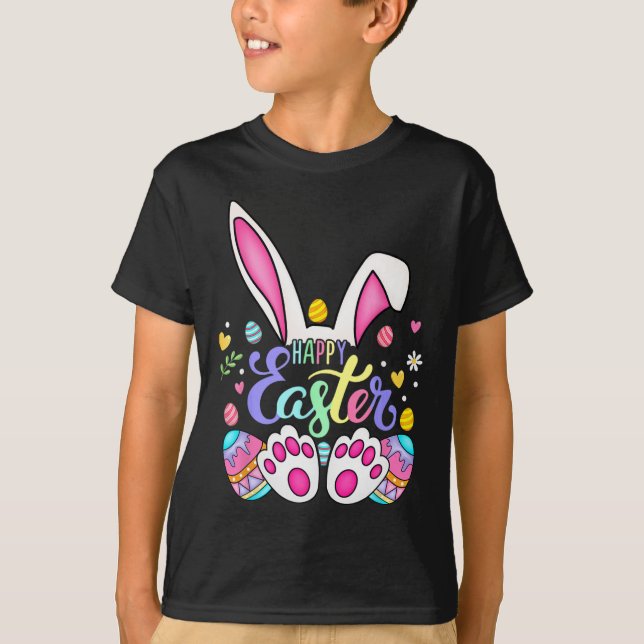 Happy Easter Bunny Rabbit Face Funny Easter Day Wo T-Shirt (Front)