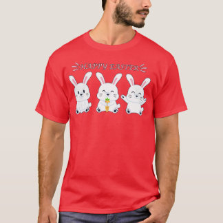 Happy Easter Bunny Rabbit Face Funny Easter Day Wo T-Shirt