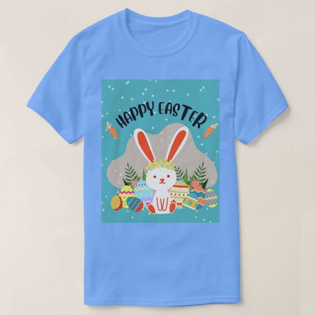 Happy Easter Bunny Rabbit Face Funny Easter Day Wo T-Shirt (Design Front)
