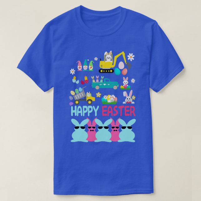 happy easter bunny rabbit face funny easter day wo T-Shirt (Design Front)