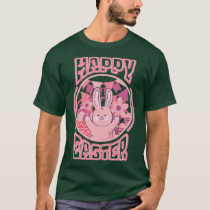 happy easter bunny rabbit face funny easter day wo T-Shirt