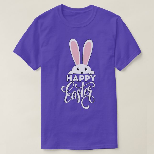Happy Easter Bunny Rabbit Face Funny Easter Day Wo T-Shirt (Design Front)