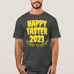 happy easter bunny rabbit face funny easter day wo T-Shirt