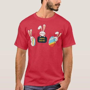 Happy Easter Bunny Rabbit Face Funny Easter Day Wo T-Shirt