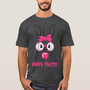 happy easter bunny rabbit face T-Shirt