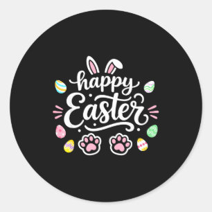 Happy Easter Bunny Rabbit For Girls Kids Boys Teac Classic Round Sticker