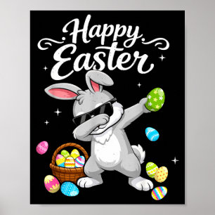 Happy Easter Bunny Rabbit For Kids Girls Teens Tea Poster