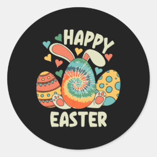 Happy Easter Bunny Rabbit Fun Easter Egg For Women Classic Round Sticker