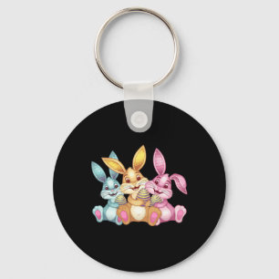 Happy Easter Bunny Rabbit Funny Easter Day Key Ring