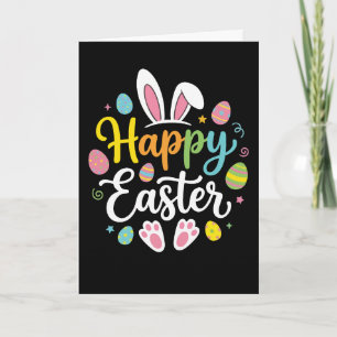 Happy Easter Bunny Rabbit Funny Easter Day Women Card