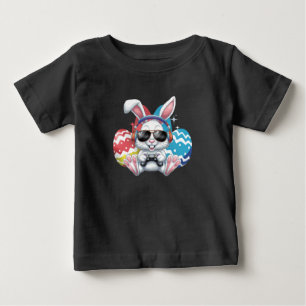 Happy Easter Bunny Rabbit Gaming Gamer Games Baby T-Shirt