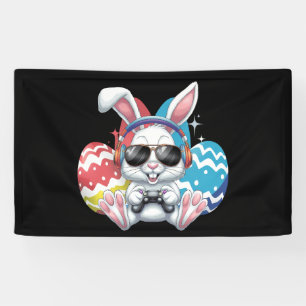 Happy Easter Bunny Rabbit Gaming Gamer Games Banner