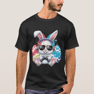 Happy Easter Bunny Rabbit Gaming Gamer Games T-Shirt
