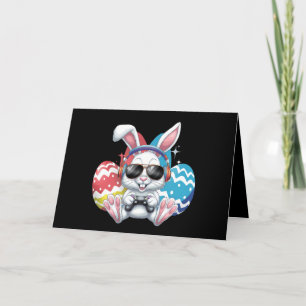Happy Easter Bunny Rabbit Gaming Gamer Games Thank You Card