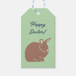 Happy Easter Bunny Rabbit Gift Tags